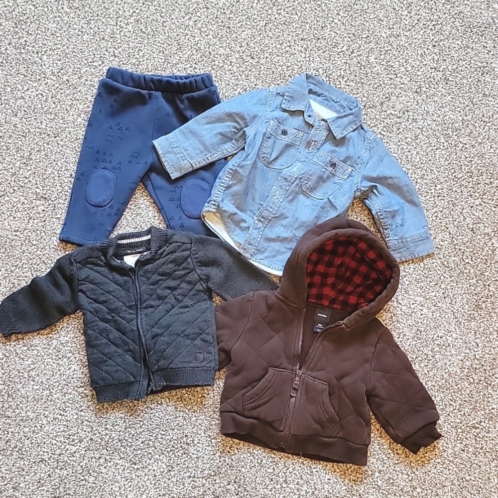 Lot of Zara and Baby Gap Boy Clothes